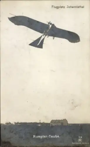 Ak Berlin Treptow Johannisthal, Flugplatz, Rumpler-Taube