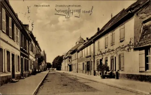 Ak Neuf Brisach Neubreisach Elsass Haut Rhin, Straßburgerstraße
