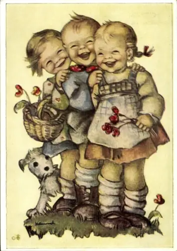 Künstler Ak Hummel, Berta, Nr. 5918, lachende Kinder