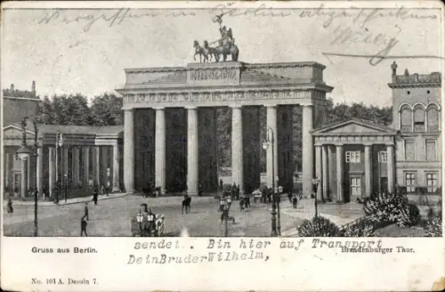Ak Berlin Mitte, Partie am Brandenburger Tor