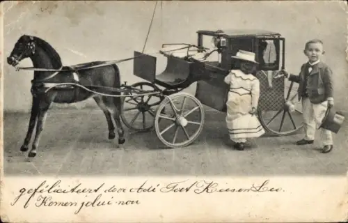 Ak Liliputaner, Kutsche, Spielzeug