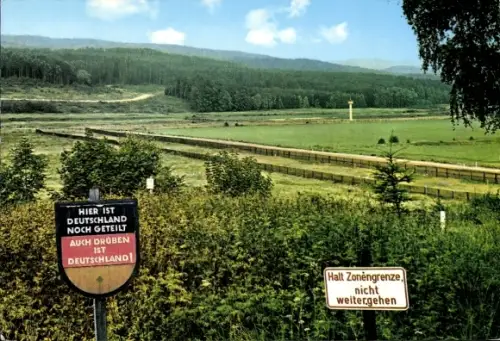 Ak Zonengrenze im Harz, Landschaft, Innerdeutsche Grenze, BRD, DDR