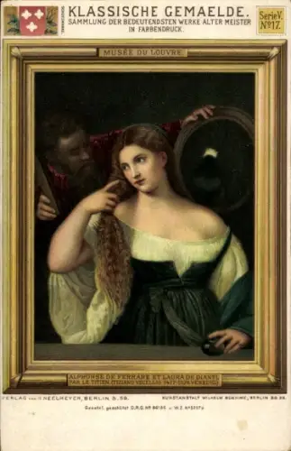Künstler Ak Tizian, Alphonse de Ferrare et Laura de Dianti