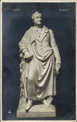 Ak Plastik von Rietschel, Johann Wolfgang von Goethe