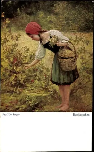 Künstler Ak Seeger, Rotkäppchen, Märchen