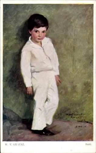 Künstler Ak Krausz, W. V., Bubi, Jungenportrait