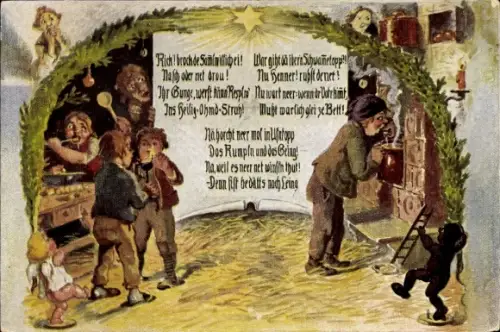 Künstler Ak Köselitz, Rud., Dr Weihnachts Heiligohmd, Erzgebirgische Weihnachtsstimmungsbilder 5