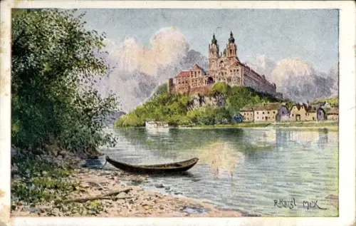 Künstler Ak Kargl, Melk an der Donau Oberösterreich, Schloss
