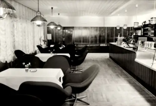 Ak Ostseebad Koserow auf Usedom, Ostseebad Koserow, Forstferienobjekt Damerow, Café