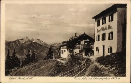 Ak Bad Reichenhall in Oberbayern, Zwieselalm mit Sonntagshorn, Kaiser Wilhelms Haus