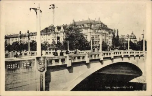 Ak Gera Thüringen, Heinrichsbrücke