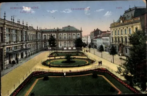 Ak Bad Homburg vor der Höhe im Taunus Hessen,  Kurhaus, Luisenstraße, Post