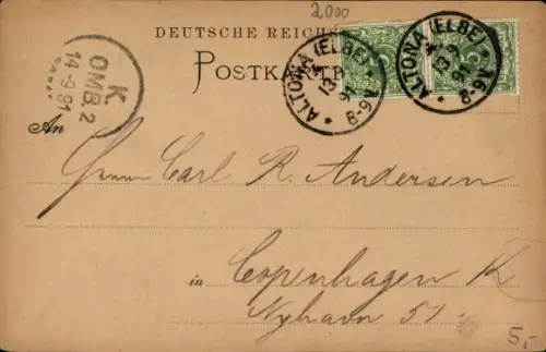 Ak Hamburg Altona, Geschäftskorrespondenz Berthold Deutsch, Darmhandlung