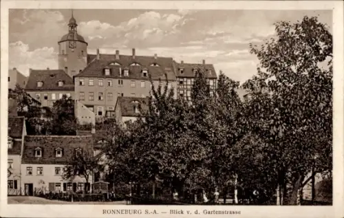 Ak Ronneburg in Thüringen, Blick von der Gartenstraße