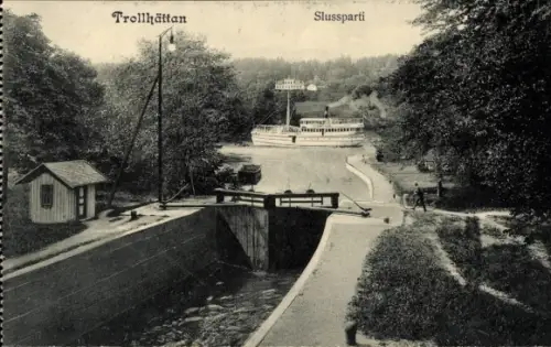 Ak Trollhättan Schweden, Slussparti