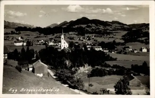 Ak Egg Bregenzer Wald Vorarlberg, Gesamtansicht