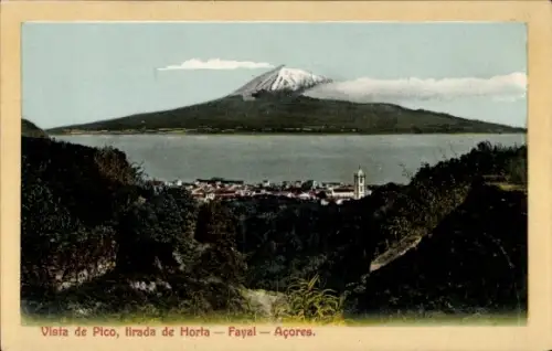 Ak Faial Fayal Azoren, Vista de Pico, tirada de Horta