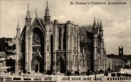 Ak Cobh Queenstown County Cork Irland, St.-Colman-Kathedrale, Queenstown