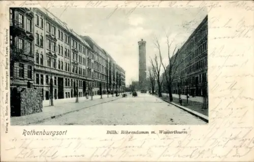 Ak Hamburg Mitte Rothenburgsort, Billhorner Röhrendamm, Wasserturm