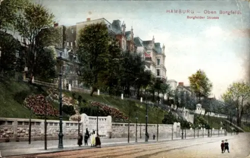 Ak Hamburg Mitte Borgfelde,  Oben Borgfelde, Borgfelder Straße