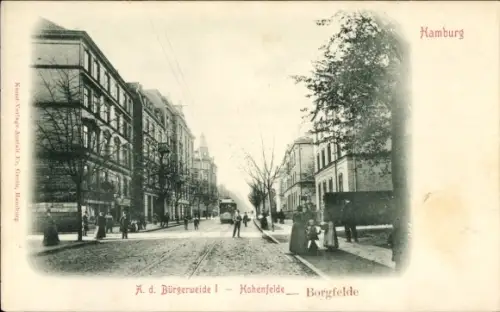 Ak Hamburg Hohenfelde Borgfelde, An der Bürgerweide I