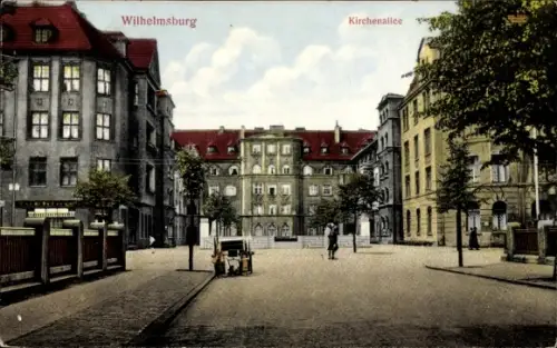 Ak Hamburg Wilhelmsburg, Kirchenallee