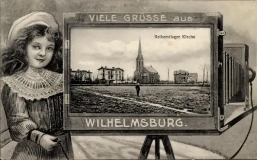 Ak Hamburg Wilhelmsburg , Reiherstieger Kirche, Wilhelmsburg