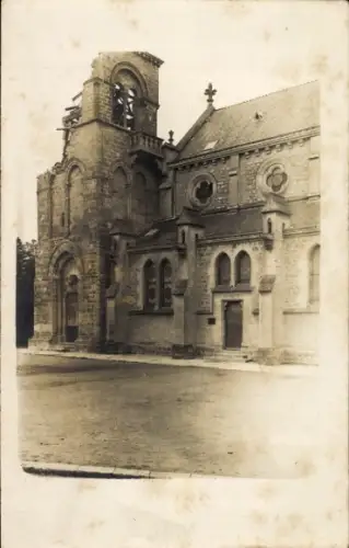 Foto Ak Witry lès Reims Marne, zerstörte Kirche
