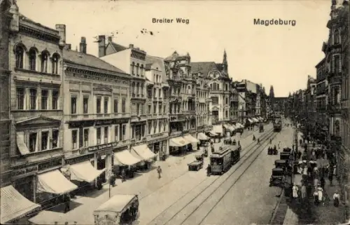 Ak Magdeburg an der Elbe, Breiter Weg