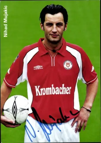 Autogrammkarte Fußballer Nihad Mujakic, Sportfreunde Siegen, Autogramm