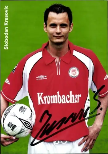 Autogrammkarte Fußballer Slobodan Kresovic, Sportfreunde Siegen, Autogramm