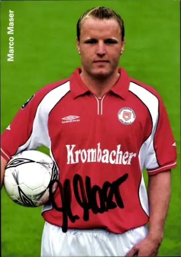 Autogrammkarte Fußballer Marco Maser, Sportfreunde Siegen, Autogramm
