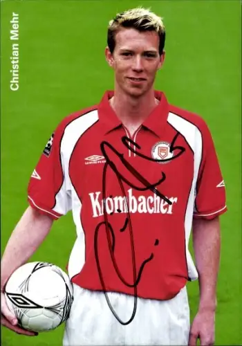 Autogrammkarte Fußballer Christian Mehr, Sportfreunde Siegen, Autogramm