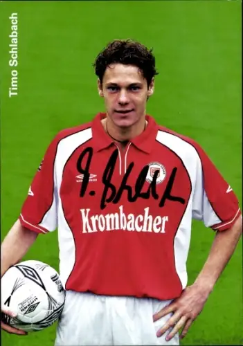 Autogrammkarte Fußballer Timo Schlabach, Sportfreunde Siegen, Autogramm