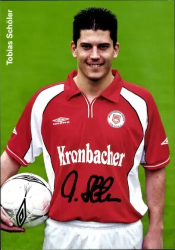 Autogrammkarte Fußballer Tobias Schöler, Sportfreunde Siegen, Autogramm