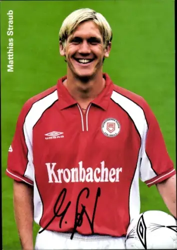 Autogrammkarte Fußballer Matthias Straub, Sportfreunde Siegen, Autogramm