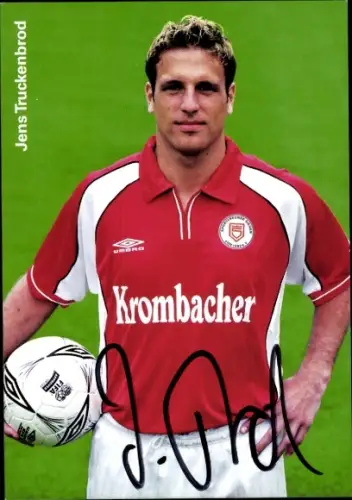 Autogrammkarte Fußballer Jens Truckenbrod, Sportfreunde Siegen, Autogramm