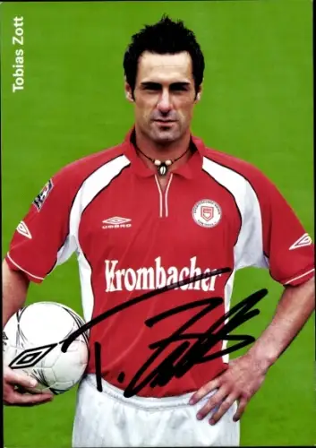 Autogrammkarte Fußballer Tobias Zott, Sportfreunde Siegen, Autogramm