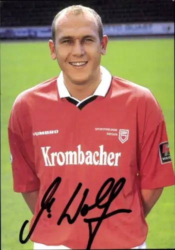 Autogrammkarte Fußballer Maik Wolf, Sportfreunde Siegen, Autogramm