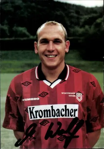 Autogrammkarte Fußballer Maik Wolf, Sportfreunde Siegen, Autogramm