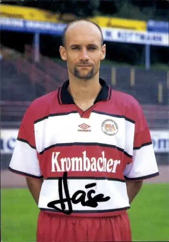 Autogrammkarte Fußballer Richard Hasa, Sportfreunde Siegen, Autogramm