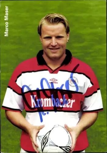 Autogrammkarte Fußballer Marco Maser, Sportfreunde Siegen, Autogramm