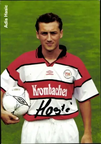 Autogrammkarte Fußballer Adis Hasic, Sportfreunde Siegen, Autogramm