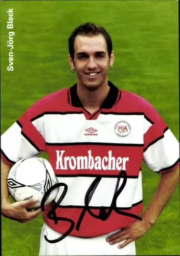 Autogrammkarte Fußballer Sven-Jörg Bleck, Sportfreunde Siegen, Autogramm