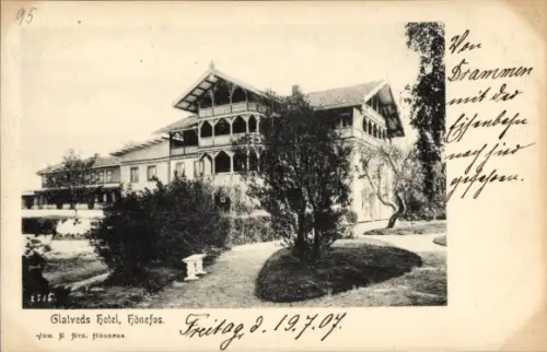 Ak Hønefoss Norwegen, Glatveds Hotel
