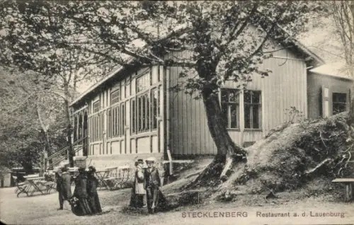 Ak Stecklenberg Thale im Harz, Restaurant an der Lauenburg