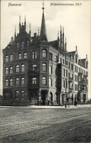 Ak Hannover in Niedersachsen, Hildesheimer Straße 156 und 157, Eckgebäude, Geschäft