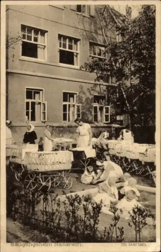 Ak Hannover in Niedersachsen, Säuglingsheim Nazareth, im Garten