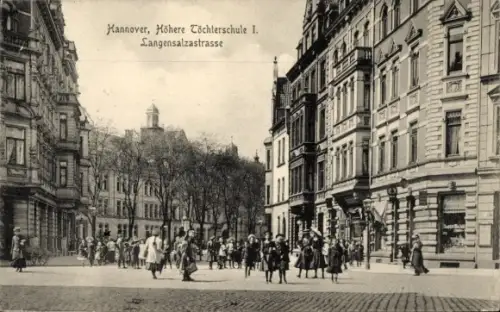 Ak Hannover in Niedersachsen, Höhere Töchterschule I., Langensalzastrasse