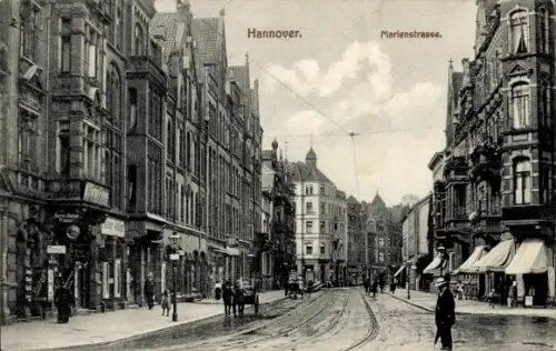 Ak Hannover, Marienstrasse, Geschäfte